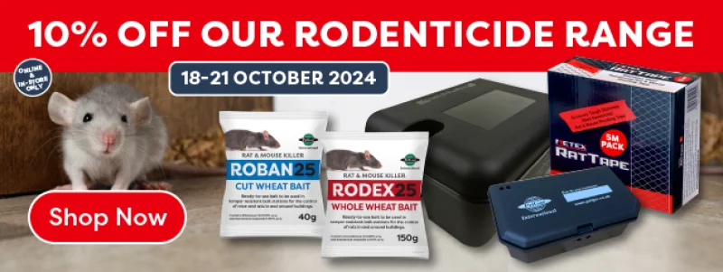 10 percent off our rodenticides range