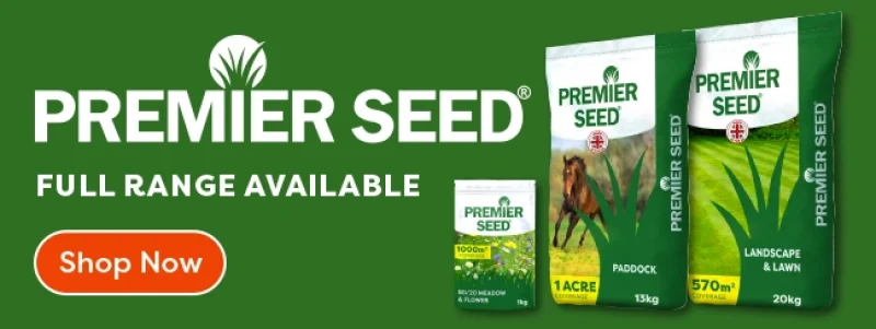 Click to view our premium range of grass seeds by Premier Seed