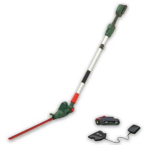 Cordless Long Reach Hedge Trimmer with battery
