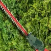 Cordless Long Reach Hedge Trimmer in situ close up
